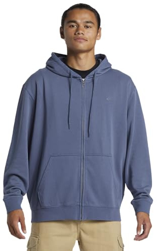 Quiksilver Men's Salt Water Zip Hoodie Sweatshirt, Vintage Indigo, M