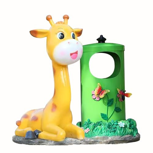 KPHYMOD Mülltonnenbox Dekorative Mülleimer Für Den Außenbereich, Cartoon-Giraffenskulptur-Mülleimer Für Den Außenbereich, Für Park Kindergarten Square (Color : 6)