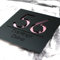 K Smart Sign | Bellissima S1 F31 | 180mm x 180mm | Acrylic 3d Laser Cut Contemporary house sign door number plaque address signs with Mirror and Marble Numbers (Matt Black & Rose Gold Mirror)