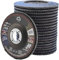 Merryland Fächerscheibe 115 Metall Edelstahl Stahl für Winkelschleifer, 115mm 120K T29 Lamellenscheibe Zirkonkorund Blau Schleifmopteller 20 Stück, Craft-Line FC1107614-20