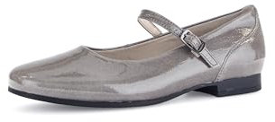 Gabor Damen Riemchenballerinas, Frauen Flats,Ballerinen,Halbschuhe,Sommerschuhe,Slipper,Ballerina-Schuhe,Ballett-Schuhe,flach,Grey,38.5 EU / 5.5 UK