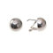 Pendientes plata Ley 925m mujer 14 mm. media bola omega