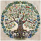 Xinpinzhou Canevas Broderie Point de Croix Kit Complet Adulte Debutant Compté Pré Imprimé Estampillé Moderne Débutant avec Fils, Facile Arbre de Vie 11ct Cross Stitch Loisirs Créatifs Set 40x40 CM