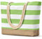 oscaurt Strandtasche Badetasche XXL Familie Shopper Tasche Umhängetasche Damen Wasserdicht Beach Tote Bag mit Reißverschluss Travel Bag Einkaufstasche Sporttasche Damen Herren (Grasgrün)