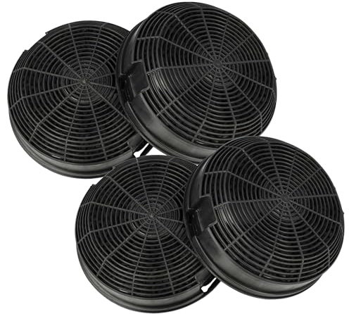 vhbw 4X Aktivkohlefilter kompatibel mit Elica Missy M20 SL3V 2L, M20 IX/A/60 Dunstabzugshaube - 15,3 cm