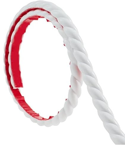 6M Bande Décorative Adhésive PVC, Bordure de Papier Peint Carrelage, Décoration pour Cadre de Miroir,Armoire,Meuble,Mur,Plafond Moulure de Finition Décorative Murale(20mm, Blanc)