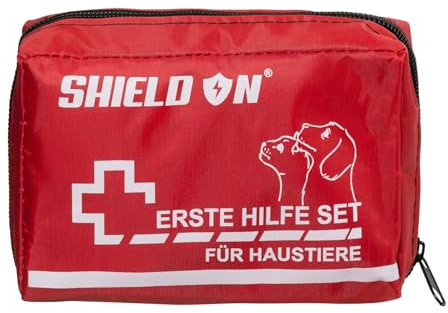 Shield On Erste Hilfe Set für Hunde, Katzen, Haustiere - Notfall-Set