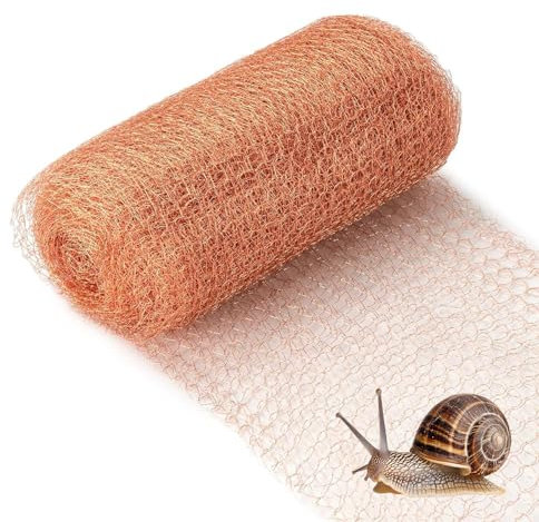 LUMOOM 9m Barriera Anti Lumaca in Rame, Nastro di Rame Contro Le Lumache, Doppio Strato Repellente, Rete di Rame Tagliabile per Tenere Lontane Lumache, Topi da Giardino, Uccelli E Insetti