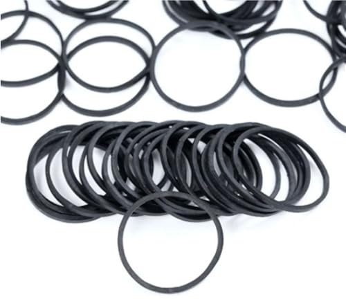 Large Rubber Elastic ring band， 100pcs Black Strong Nature Rubber Band, Elastic Bands For Office School Home, Strong Elastic Rings Dia 19/25/40mm(25x1.5mm)