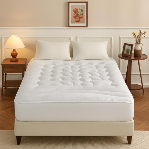 Surmatelas ConforProtect 2 en 1 | Alèse et protège-Matelas intégrés | 7 cm de Confort | Imperméable, Moelleux, aéré, hypoallergénique (140x190 cm)