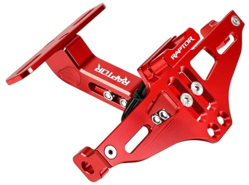 KDFRHGYUS Motorrad-Kennzeichenhalter Für Y&AMA&HA Raptor 700 2006–2024 700R YFZ450R 2014–2023 YXZ1000R Fender Eliminator Verstellbare Kennzeichenhalterhalterung(23)