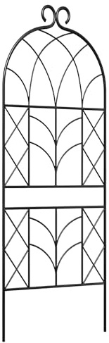 GUOGLZ Gartenspalier Für Kletterpflanzen, 200 cm H X 50 cm B, Rankgitter Aus Schmiedeeisen, Blumenstütze, Eleganter Gartenzaun Für Weinreben 1 Stück(200x50cm)