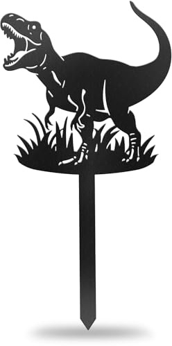 CUTHOLLOW Grand 30CM Métal Dinosaure Etiquette Jardin - Anti-intempéries - Originaux Marqueur de Jardin, Épais Metal Étiquettes pour Plantes, Exterieur, Terrasse, Balcon, pot de Fleurs, Serre Déco