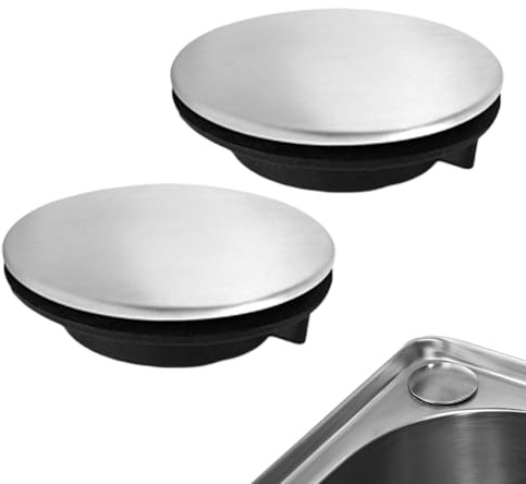 Sink Hole Cover Sink Tap Hole Plate Stopper Cover Blanking Metal Plug, 2Pack (Installing Hole for 31-40mm)