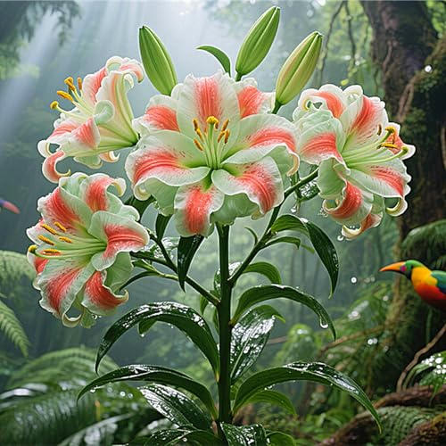 Zeitlose Lilien MehrjäHrige, Farbenfrohe Lilium-Rhizom In GroßPackungen, Fachgerecht Gepflanzt, GartenverschöNerung-8 Rhizom-C