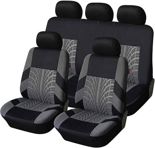 SZFCL Auto Sitzbezüge Sets für Kia Stonic YB/KX1 2018 2019 2020 2021 2022 2023 2024 2025 2026, 5 Sitzer Allwetter Atmungsaktiv Autositz Schonbezug Innenraum Zubehör,Grey