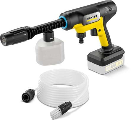 Kärcher Akku-Druckreiniger OC 7-18 Handheld, mobiler Outdoor-Reiniger, Druck: max. 24 bar, 250 l/h, 5-in-1 Multi Jet, Saugschlauch, Schaumdüse, verwendbar mit dem Kärcher 18-V-Akku, ohne Akku