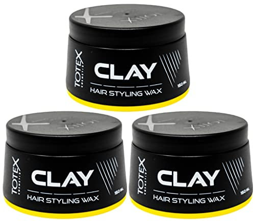 Totex CLAY Haarwachs I Clay Hair Styling Wax I Schokolade & Vanille Duftendes Haarwachs I Mattes Natürlichen Haarlook I maximale Kontrolle I 150ml (3 Stück)
