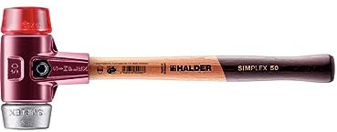 Simplex Schonhammer, Plastik / Weichmetall; mit Tempergussgehäuse und hochwertigem Holzstiel | D=50 mm | 3069.050