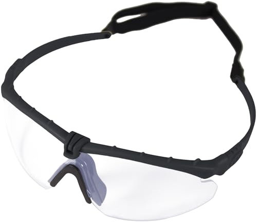 Nuprol Battle Pro Eye Protective Airsoft Glasses; Black; Standard Type; Clear