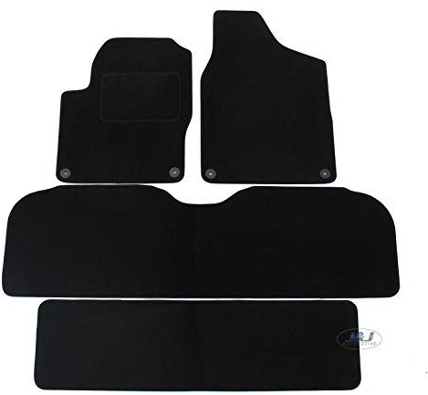 J&J AUTOMOTIVE | Velours Fußmatten Autotepiche Passend Für Sharan 7-Sitzer 1995-2006, rutschfeste Untregrund, Verstärkt Im Pedalbereich