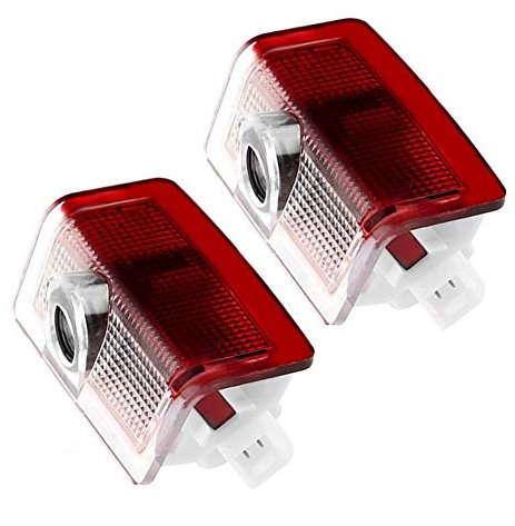 VOBOR 2Pcs Car Door Logo Projector, PC Aluminum Alloy Car Door Projector Lights, Car Door Logo Light Projector Welcome Lights Compatible With Mer-ce-des Benz