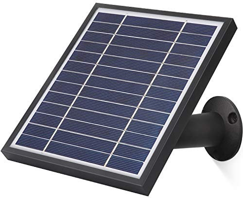 iTODOS Solarpanel kompatibel mit Arlo Pro und Arlo Pro 2, 3m Outdoor-Ladekabel und verstellbarer Halterung, nicht für Arlo Ultra und Arlo Pro3 (Schwarz)