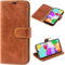 Mulbess Handytasche für Samsung Galaxy A41 Hülle, Ledertasche mit Bookstyle, Standfunktion, Kartenfächern Handyhülle, Vintage Cognac Braun