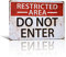 不适用 Schild mit Aufschrift Restricted Area, Vintage-Stil, Aufschrift Do Not Enter