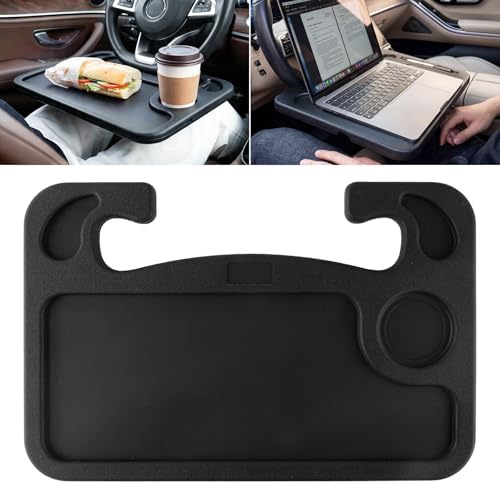 JUSTTOP Auto-Lenkrad-Schreibtisch, multifunktional, tragbar, für Auto, Laptop, Computer, Rack und Lebensmittel-Lenkrad, passend für die meisten Fahrzeuge (schwarz)