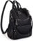 UTO Damen Rucksack Nylon strapazierfähiger Multifunktionsrucksack mit Quastendesign Lässige Schultertaschen vielen Kompartiment Reißverschluss Umhängetasche Rucksack Schule Schulrucksack Schwarz