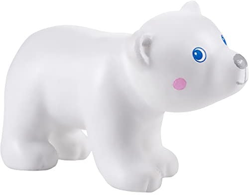 HABA Little Friends Eisbärbaby - Eisbär-Spielfigur für Kinder ab 3 Jahren - Baby-Zootiere für kreatives Rollenspiel - aus robustem Kunststoff - 1305448001