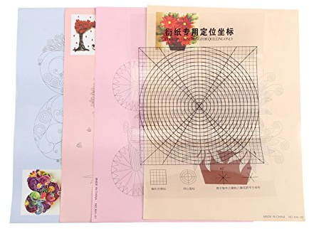 DAUERHAFT 8pcs 16 Patterns DIY Drop Drawing Locator Paper quilling kit Quilling Tool Craft Decoration Set , Quilling Locating , Paper Paper Template Paper , for DIY Creation Beginner Kit quilling