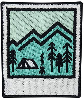 Finally Home Camping Bild Patch zum Aufbügeln | Outdoor Abenteuer Patches, Baum Feuer Bügelflicken, Flicken, Aufnäher