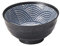 Kakuni Japanische Mino-Yaki-Keramikschale Rokube-e Donburi, große Größe 17 x 8,8 cm, hergestellt in Japan, traditionelles Seigaiha-Wellenmuster, Blau W20240