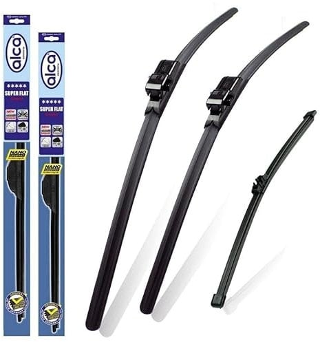 alca Germany Set of 3 Windscreen Wiper Blades Super Flat Front Rear 2419SL/PT 14E Fits BMW 3 Touring E91 2005-2012 ASF2419SL/PT14E