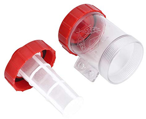 Oumefar Agricultural In-Line Mesh Filter High Flow Water Pump Transparent Filter Garden Irrigation Filter In-line Mesh Strainer(1in)