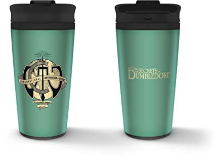 Pyramid International Fantastic Beasts The Secrets of Dumbledore Metal Travel Mug (ICW Design) 16oz Metal Travel Mug in Presentation Gift Box - Official Merchandise