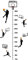 TINGWEN Wandtattoo Messlatte Wandaufkleber Abnehmbare Messlatte Dekorative Messlatten Höhentabelle Wandsticker Wandtattoo mit 70-170 cm Lineal für Kinder Dekorative Abnehmbare DIY Vinyl Wandstickers
