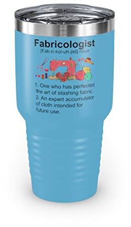 Teegarb Letter Blanket 30oz Tumbler Stainless Steel Colors Novelty Sew Quilt Patchworking Patching Needlework Lover Pun Humorous Tailors Sewing Repairing Stitcher Knitter 30oz / Light Blue