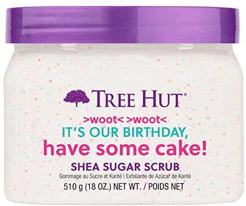 Tree Hut Exfoliating Shea Sugar Scrub, Birthday Cake Scent, 510g