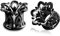 Ohrdehner 8mm, Plug 8mm Schwarz 0G Tunnel Ausgehöhlte Blume Paar Ohrring Damen Modern Plug Tunnel Ohr Schmuck