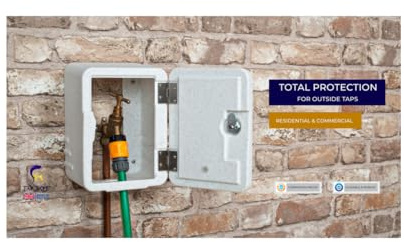 Tap Safe - Outside Tap Lockable Protective Cover - White