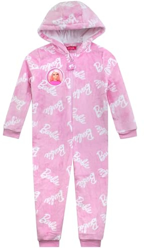 Barbie Combinaison pour Filles | Combinaisons pour Filles | Pyjamas en Polaire Rose pour Enfants | Tailles 5 à 13 Ans | Marchandise Officielle