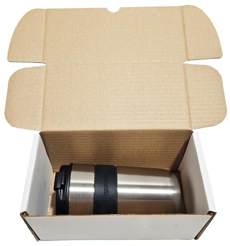 W.E. Roberts Postal Boxes 20x10x10cm (8x4x4) White Cardboard boxes for posting small business packaging, shipping box, small parcel boxes, Mailing gift packet Small Parcel (5)