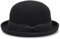 Bowler Fedora-Hut mit gerollter Krempe – Klassische Woll-Derby-Hüte für Damen und Herren, Wolle, Schwarz A, Einheitsgröße-M