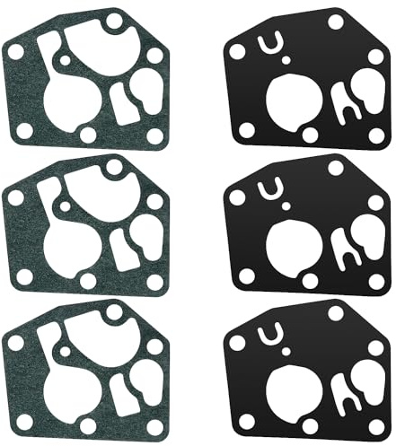 VooGenzek 3 Ensemble Membrane de Carburateur Joints 795083, 495770 Diaphragme, Diaphragme Carburateur Diaphragme Joint 795083 495770, Compatible avec Briggs & Stratton 495770 795083 281028 5083h 5083