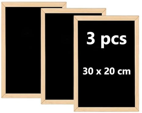 A4 Kreidetafeln, 3 Stück Kreiden Tafel Und 1 Schwamm, 20 * 30CM Wandtafel, Tafel, Kreidetafel Klein, Kreidetafel Mit Holzrahmen Sets, Geeignet Für Buffets, Hochzeiten, Partys, Schulen