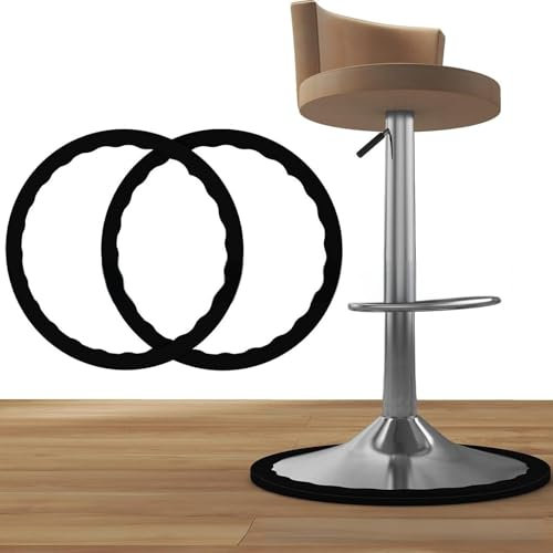 IUSOT Lot de 2 anneaux de protection pour pieds de tabouret de bar pour base ronde de 36,8 cm à 41,9 cm, housse antidérapante en silicone, parfaite pour les planchers en bois – Plus de rayures ou de