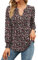 EFFAN Ladies for Her Long Sleeve V Neck The Holiday Elegant Xmas Floaty Womens Tunic Tops, Black red Floral XL (UK 18-20)